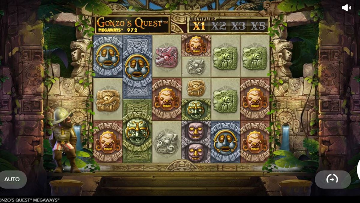 Gonzo's Quest Megawaysのベース画面表示
