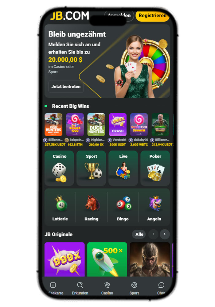 JB Casino モバイル版