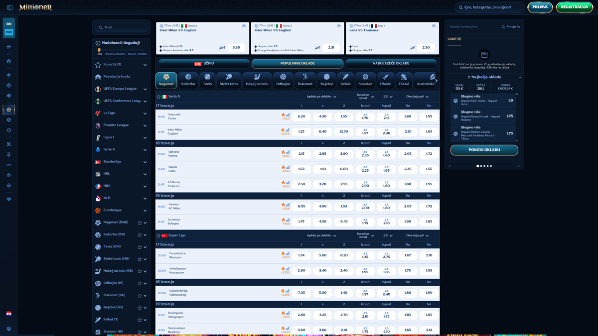 Millioner-Casino-Ctoatia-Sports-Betting