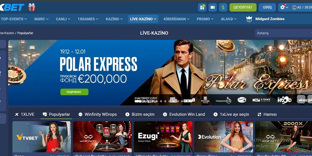 1xbet casino live games 1