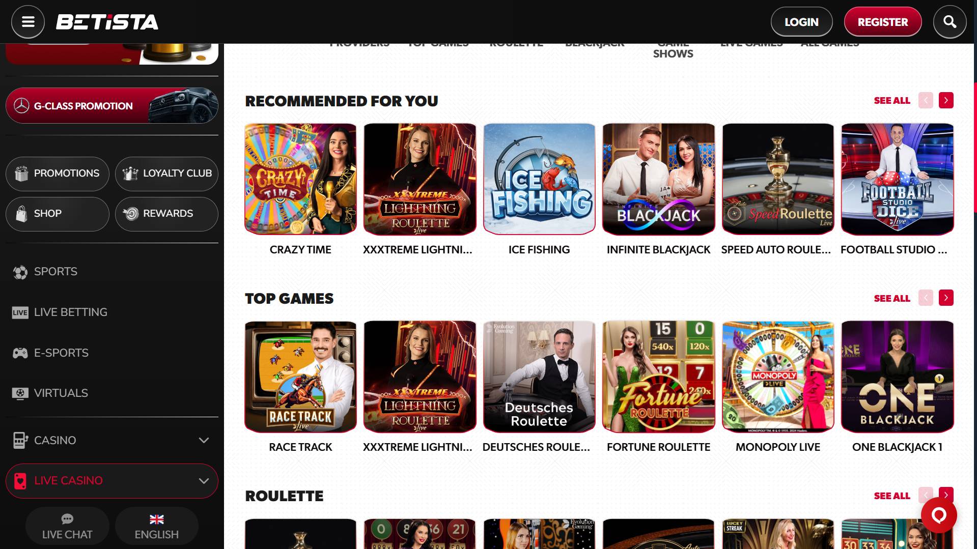 Betista Live Casino
