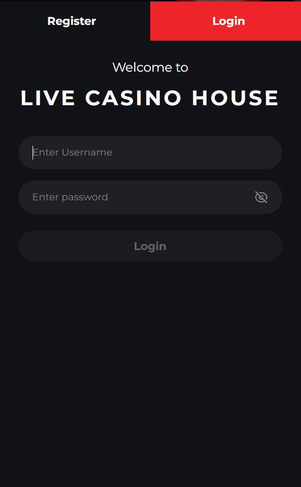 LiveCasinoHouse-Login