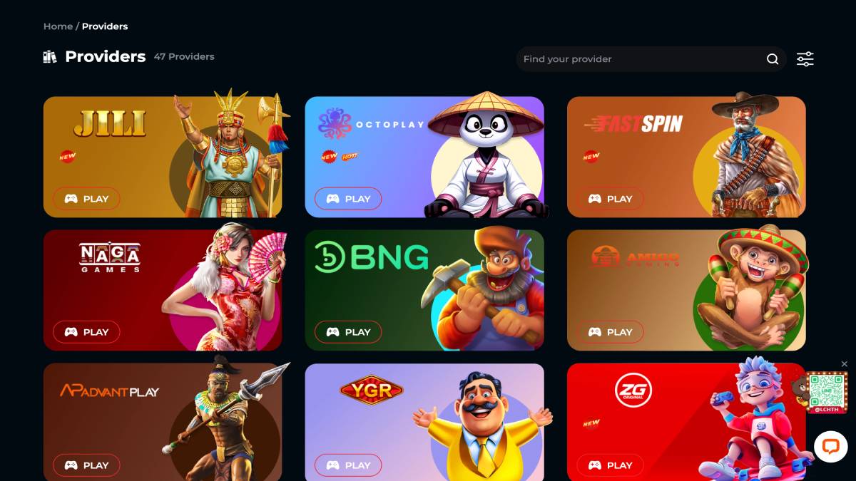LiveCasinoHouse-Providers