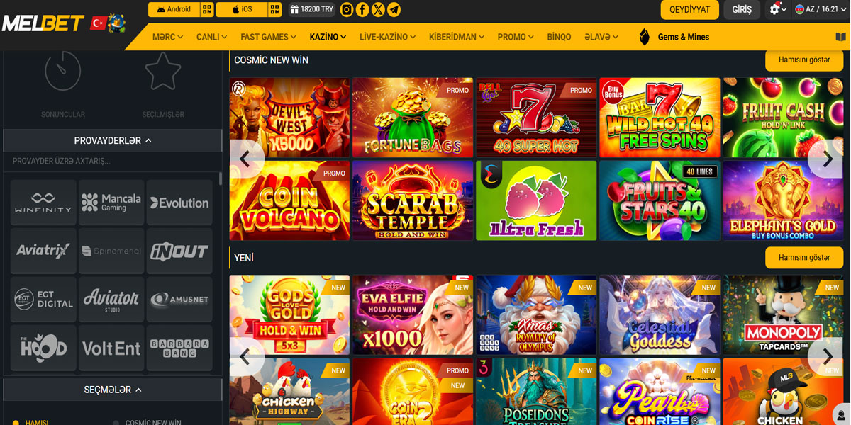 Melbet Casino Slots