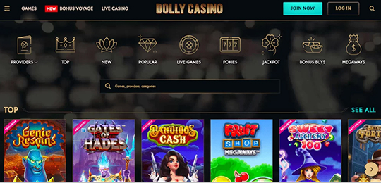 Dolly Casinoスロットセクション