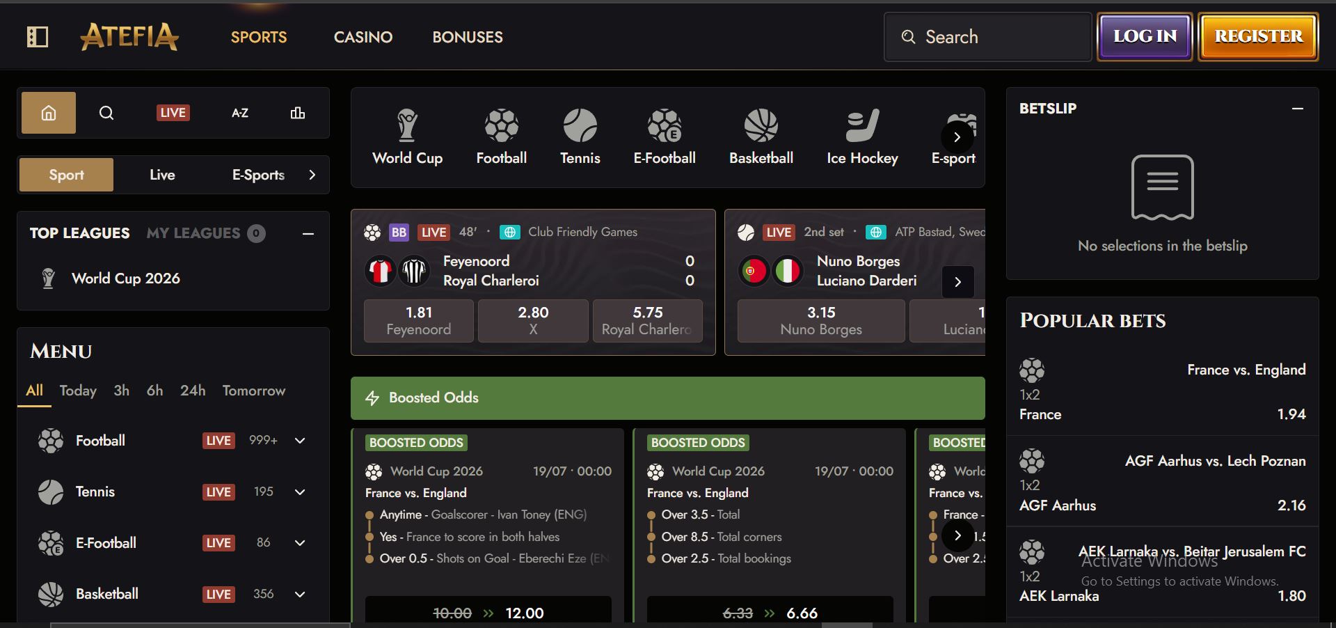 atefia casino sports betting