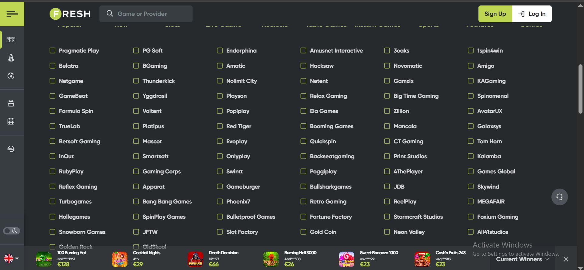 fresh-casino-providers