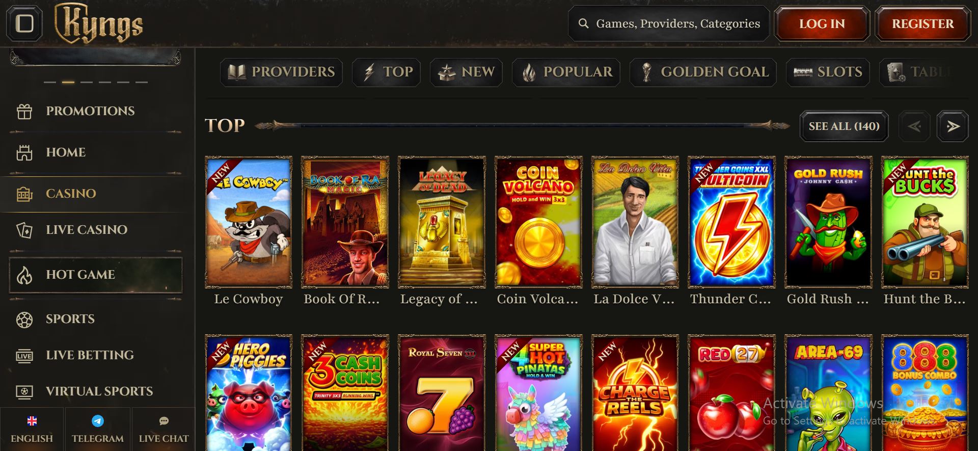 kyngs casino slot games