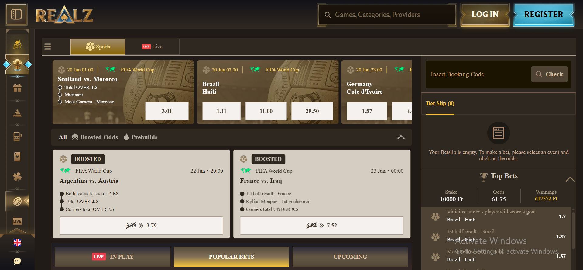 Realz sports betting