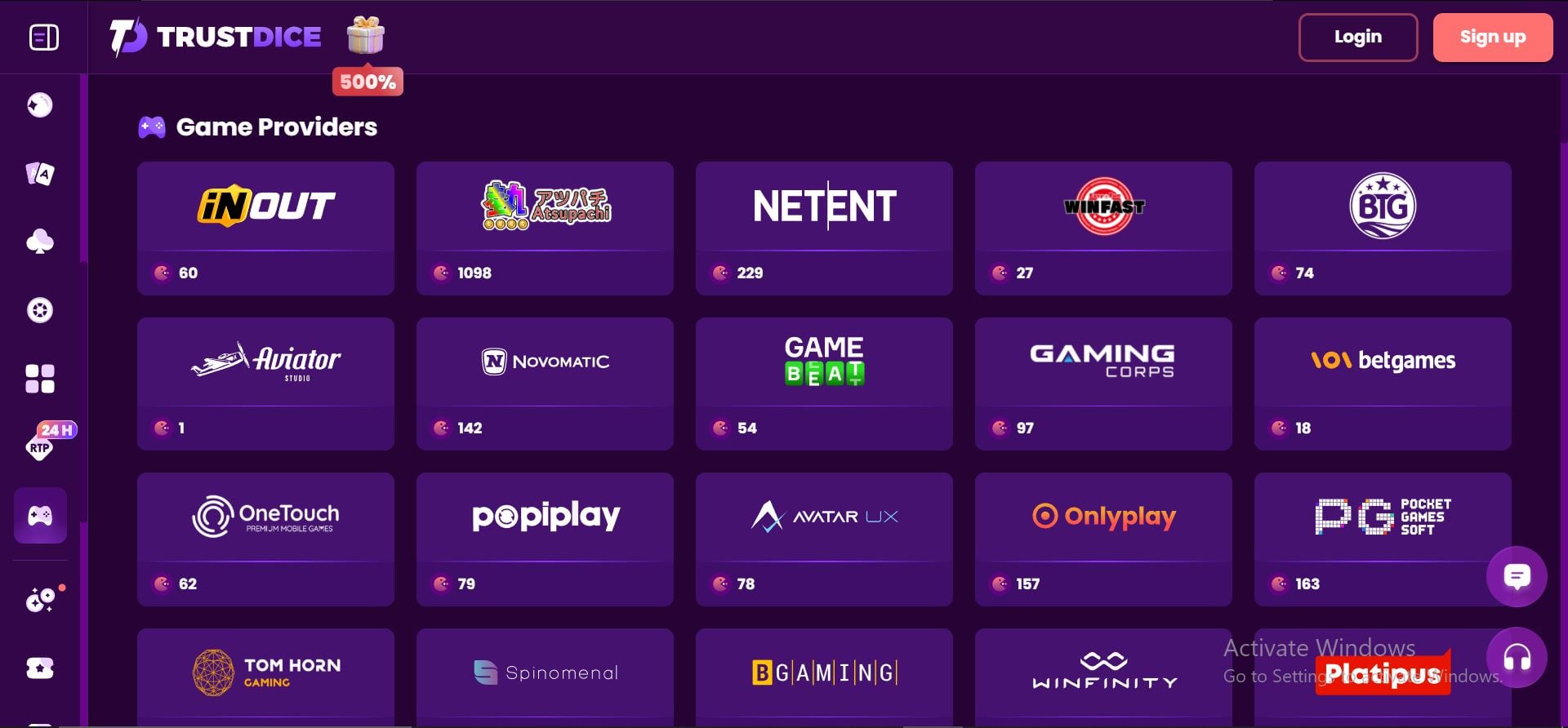 trustdice-casino-providers-list