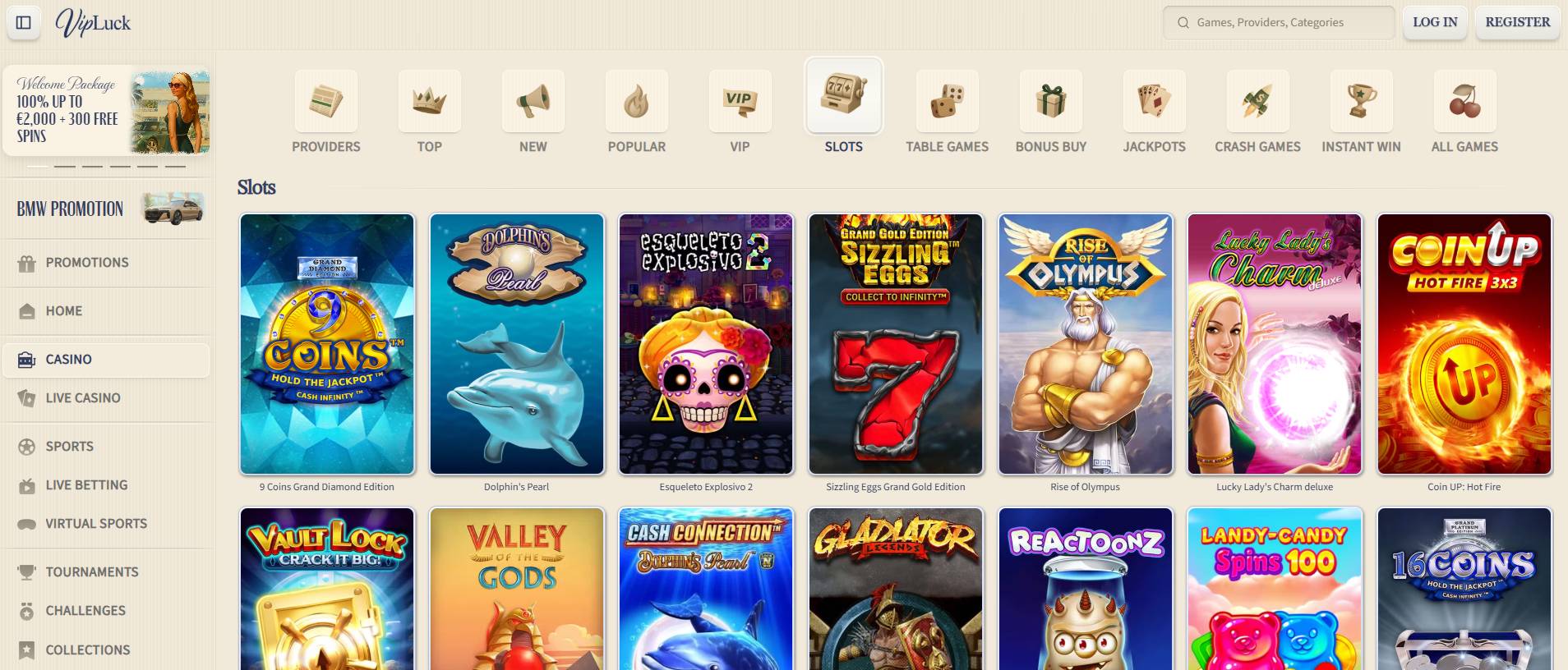 vip luck casino slots